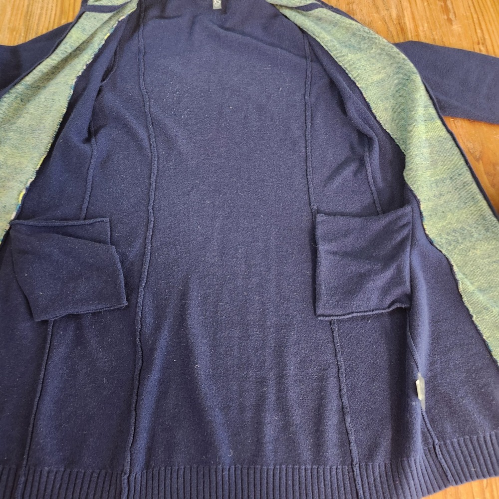 Title Nine Full Zip Midline Hoodie Cardigan Women's XS Merino Wool Blend Aztec - Picture 10 of 13